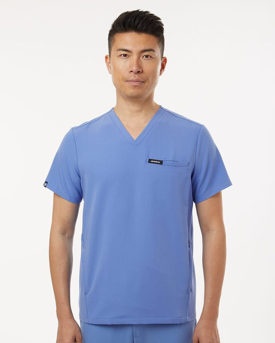 Jaanuu M10002 - Blusa médica Platt con 3 bolsillos y cuello en V
