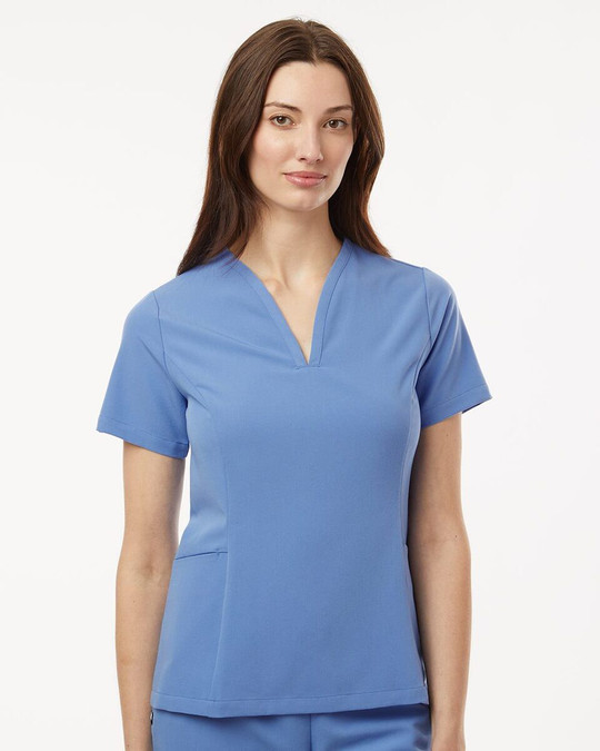 Jaanuu W10003 - Blusa médica Calix Fit &amp; Flare, cuello en V, mujer