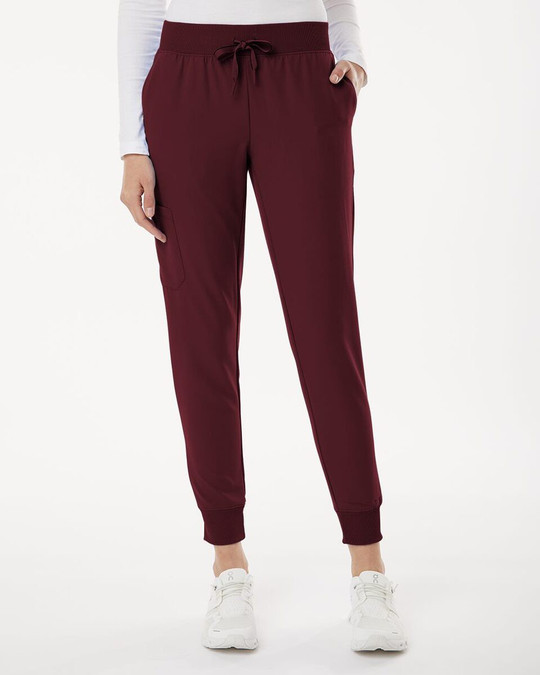 Jaanuu W20003P - Joggers médicos con cintura de punto Silex, mujer - Tallas pequeñas
