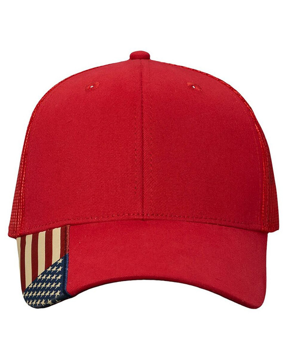 Kati AM350M - Gorra de malla con la bandera de EE.UU.