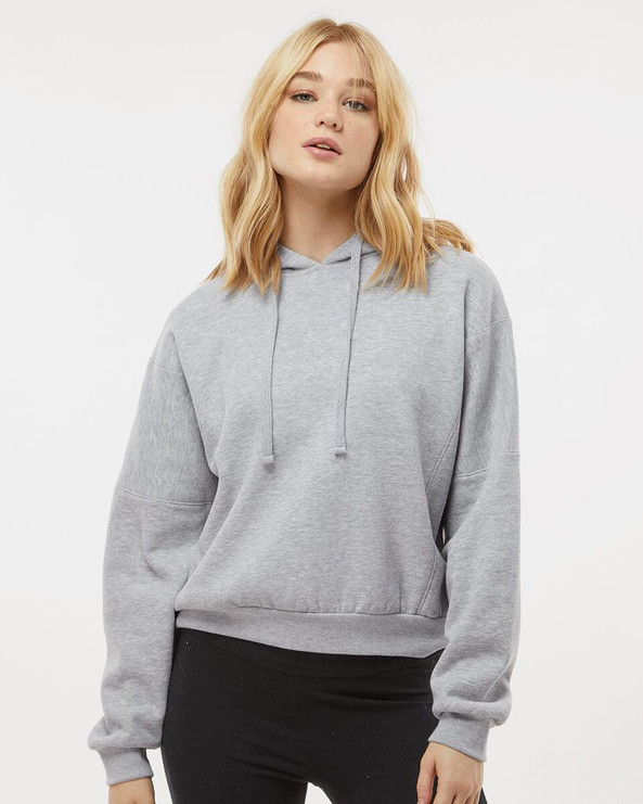 MV Sport W21751 - Women's Sueded Fleece Crop Hooded Sweatshirt