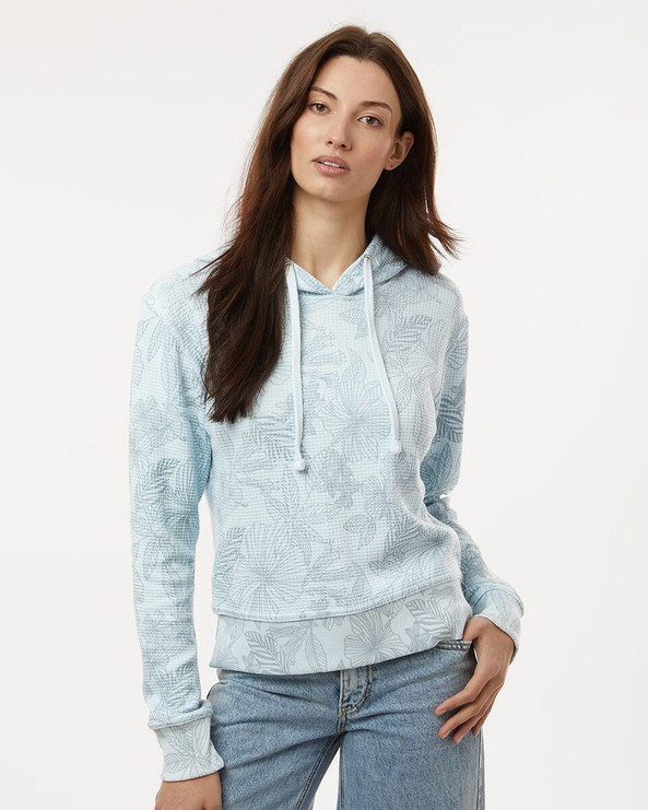 MV Sport W24105 - Women's Maddie Floral Print Hooded Sweatshirt