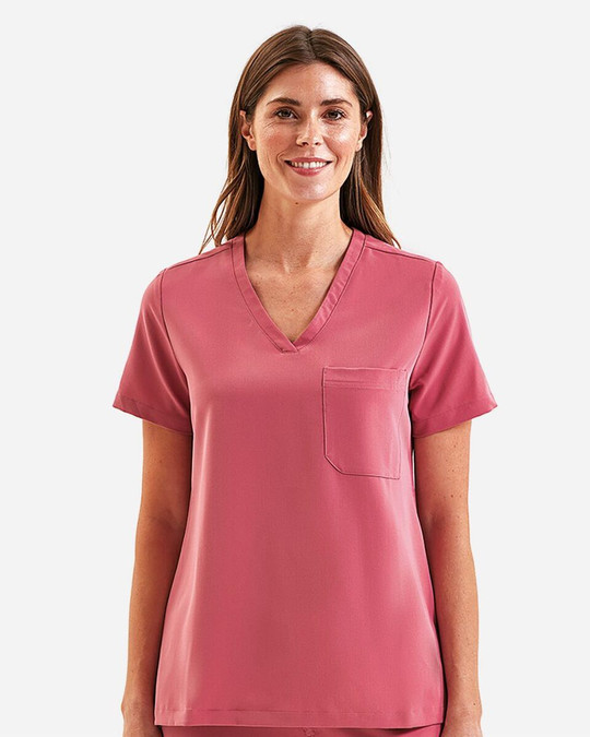 Onna NN300 - Blusa médica elástica con cuello en V Limitless, mujer