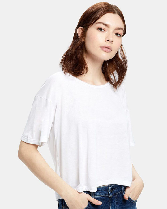 US Blanks US309 - Camiseta de mujer con cuello abierto