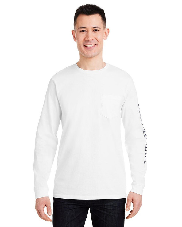 vineyard vines V021214 - Camiseta de manga larga con bolsillo