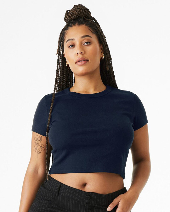 Bella+Canvas 1010 - Camiseta de Bebé de Micro Canalé para Mujer