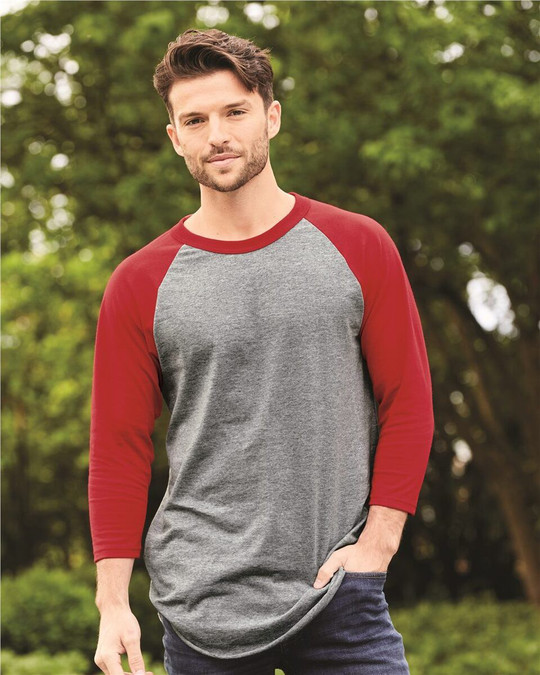 Augusta Sportswear 4420 - Camiseta de béisbol de manga raglán tres cuartos