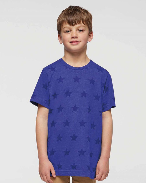 Code Five 2229 - Youth Star Print Tee