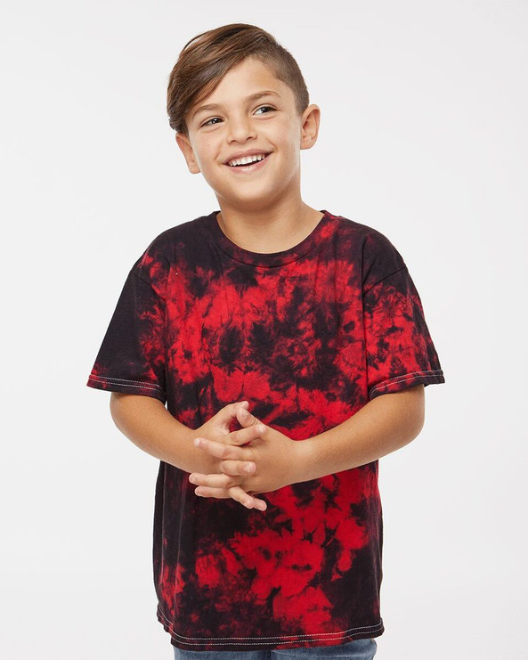 Dyenomite 20BCR - Youth Crystal Tie-Dyed T-Shirt