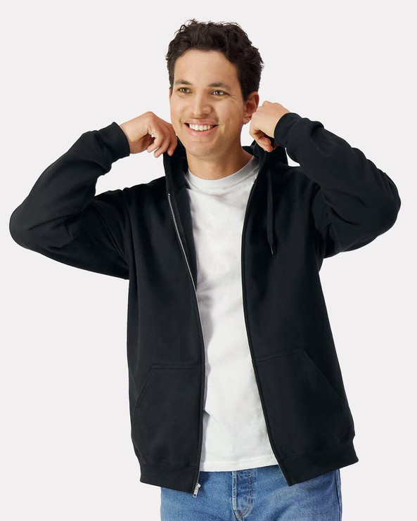 Gildan SF600 - Sudadera con capucha y cremallera Softstyle
