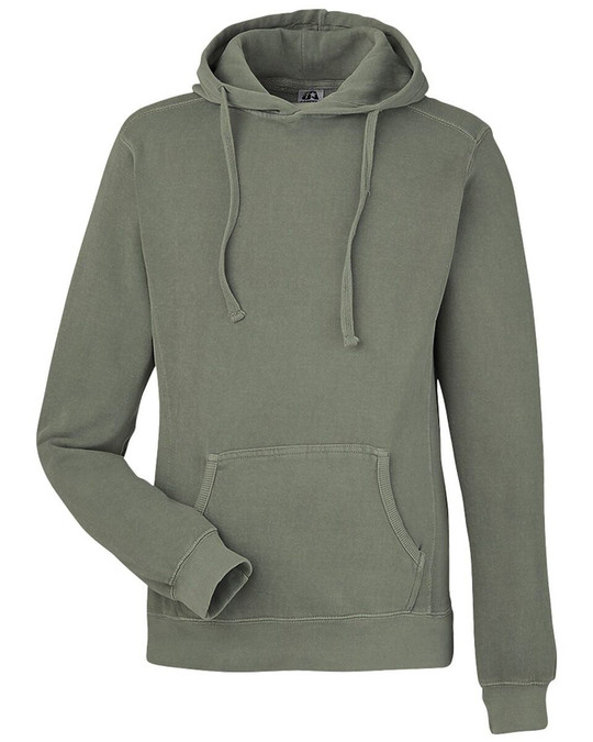 J. America 8730 - Sudadera con capucha de forro polar teñido en pigmento
