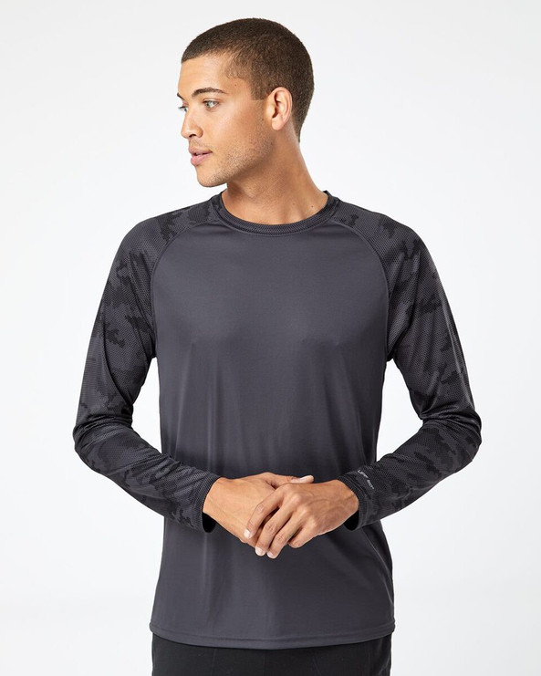 Paragon 216 - Cayman Performance Camo Colorblocked Long Sleeve T-Shirt