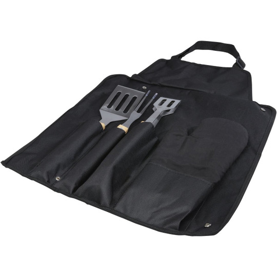 Seasons 113261 - Gril 3-piece BBQ tools set and glove