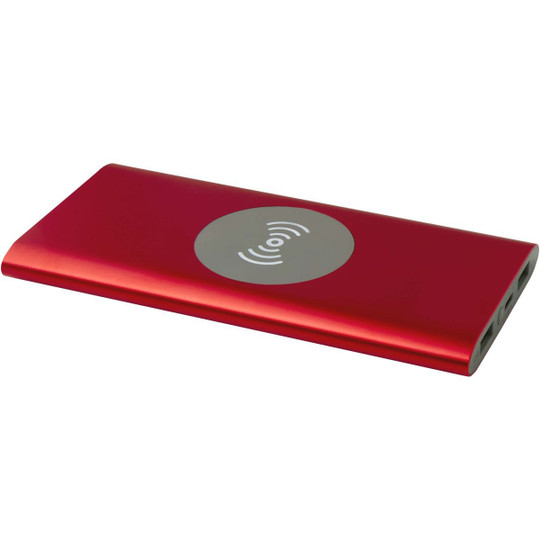 Juice 8000 mAh Type-C recycled aluminium wireless power bank - EgotierPro 124385