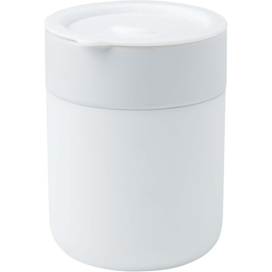 Java 330 ml beker van keramiek met siliconen wikkel en plastic deksel - EgotierPro 100808