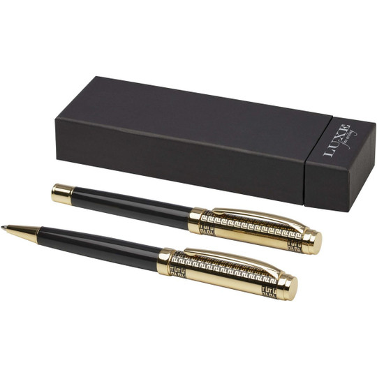 Luxe 107924 - Legato ballpoint and rollerball pen set (blue ink)