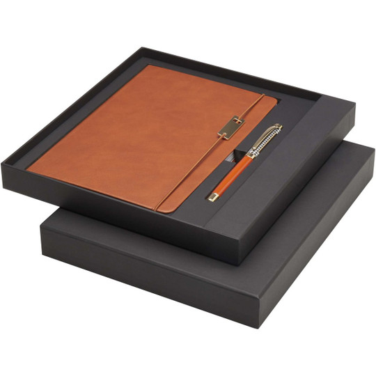 Luxe 107925 - Legato set met A5 notitieboek en rollerbalpen (blauwe inkt)