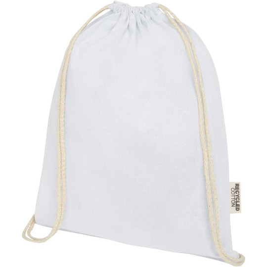 Oregon 140 g/m² GRS recycled cotton drawstring bag - EgotierPro 120735