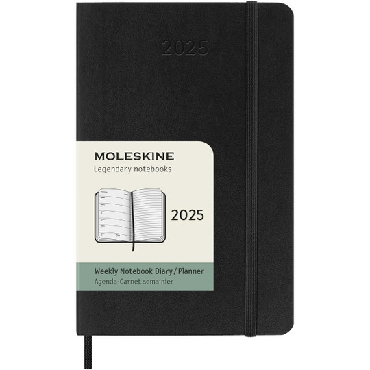 Moleskine 107949 - pocket week-agenda voor 12 maanden met zachte kaft