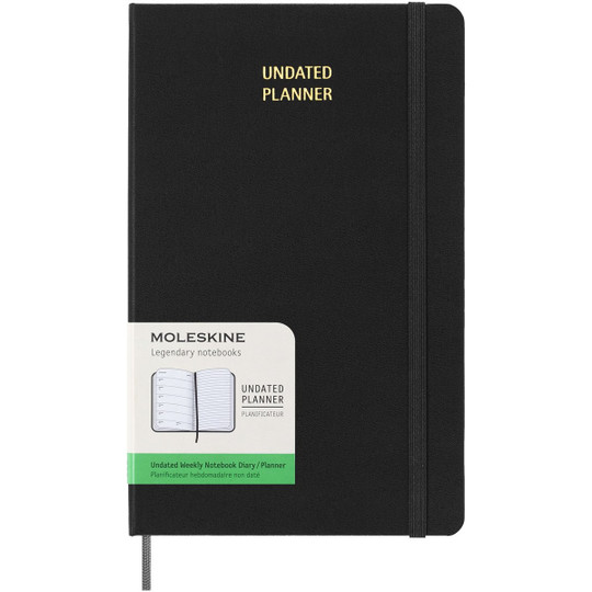 Moleskine 107952 - ongedateerde weekplanner met harde kaft L