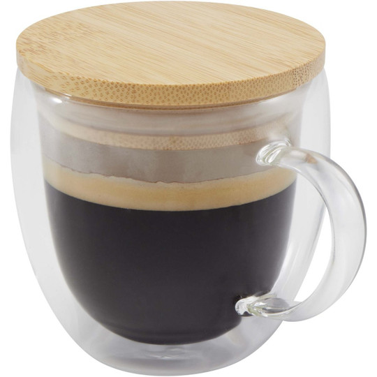 Seasons 113419 - Lenora 250 ml glass cup with bamboo lid