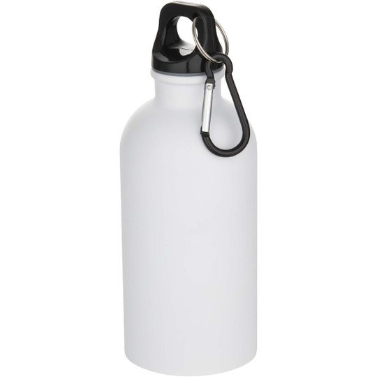 Oregon 400 ml matte RCS gecertificeerde enkelwandige roestvrijstalen waterfles met karabijnhaak - EgotierPro 100871