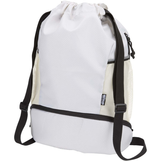Nomad GRS recycled sports drawstring bag with bottom compartment 18L - EgotierPro 130099