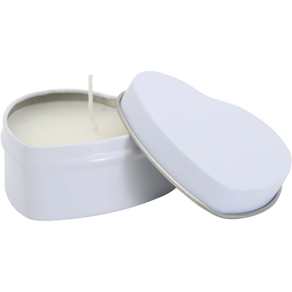 Blissful heart-shaped tin candle with vanilla aroma - EgotierPro 126353