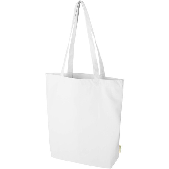 Odisha 180 g/m² tygväska av ekologiskt OCS-material med bred botten, 11 l - EgotierPro 120782