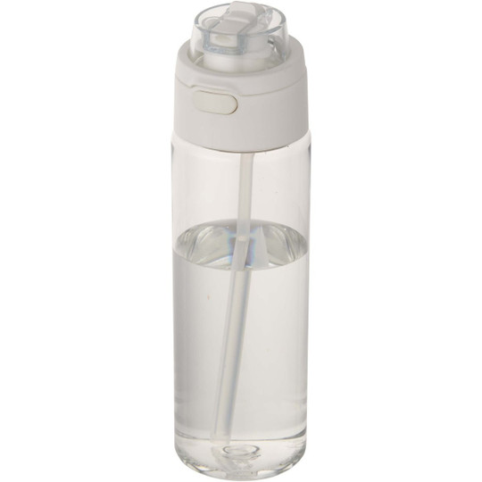 Theron 700 ml RCS recycled plastic water bottle with dual function lid and flip straw - EgotierPro 100950