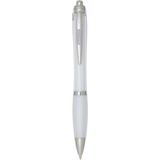 Nash RCS balpen van gerecycled plastic met gekleurde behuizing en grip (zwarte inkt) - EgotierPro 106454
