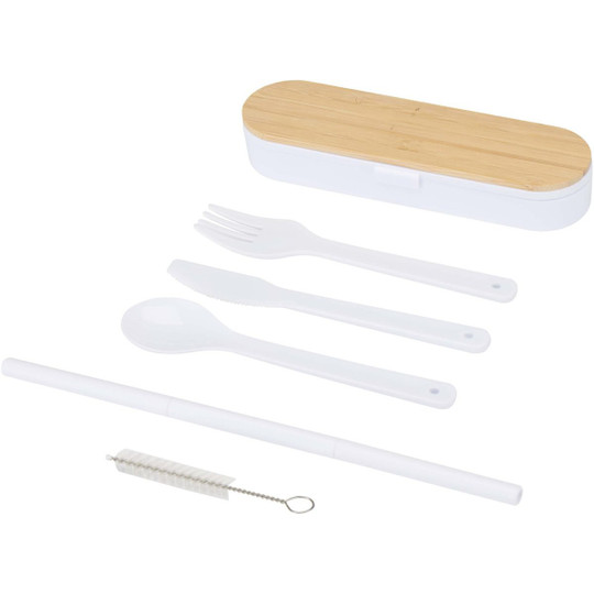 Runa cutlery set with bamboo lid - EgotierPro 126365