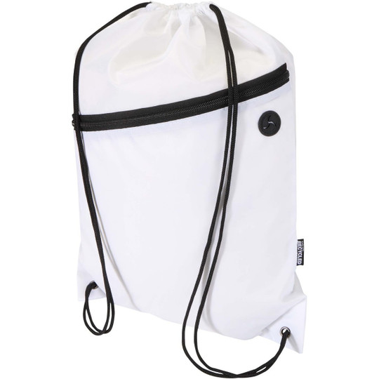 Oriole RPET-tas met trekkoord en voorvak met ritssluiting, 5 liter - EgotierPro 130145