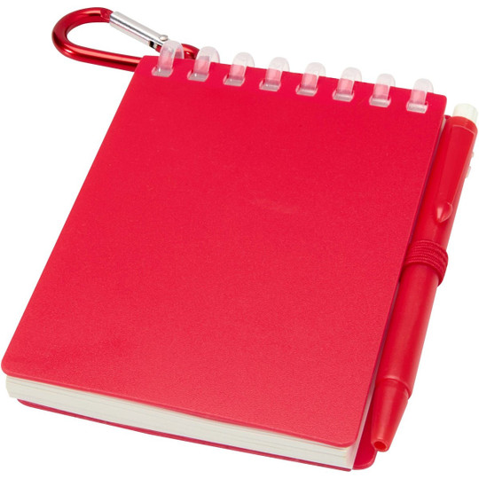 Lig Mini recycled outdoor soft cover notebook and ballpoint pen set (black ink) - EgotierPro 107051