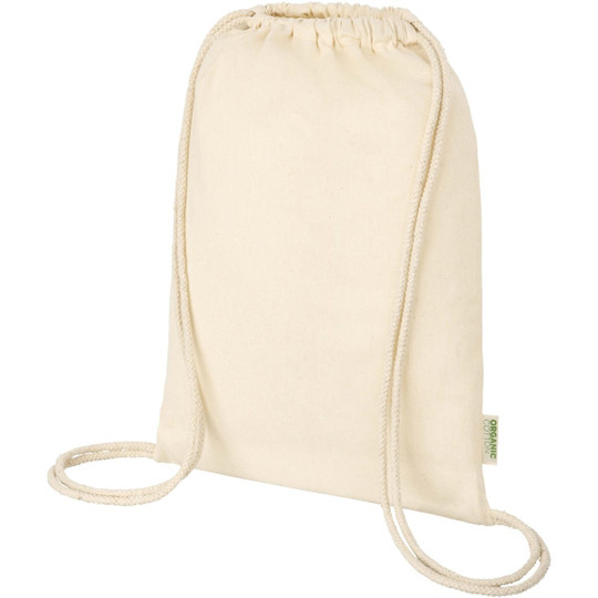Odisha 100 g/m² OCS organic drawstring bag 5L - EgotierPro 120778