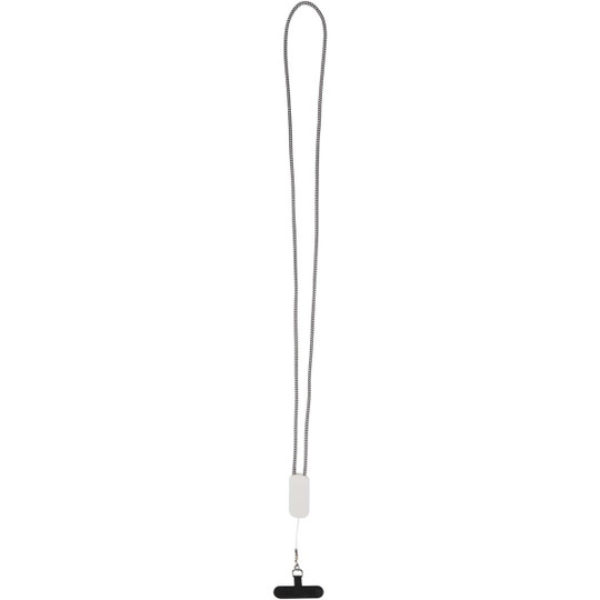 Anser recycled plastic smartphone lanyard with 27W 5-in-1 built-in cable - EgotierPro 124494