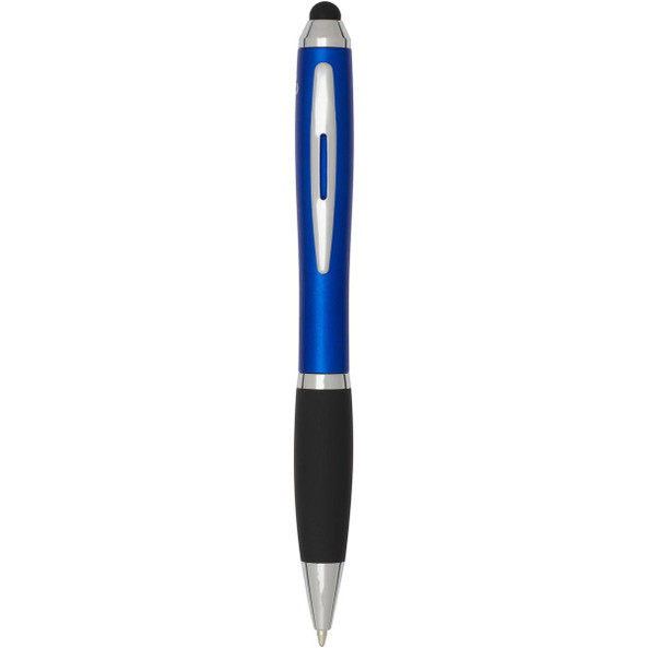 Nash RCS recycled plastic stylus ballpoint pen with coloured barrel and black grip (black ink) - EgotierPro 106457