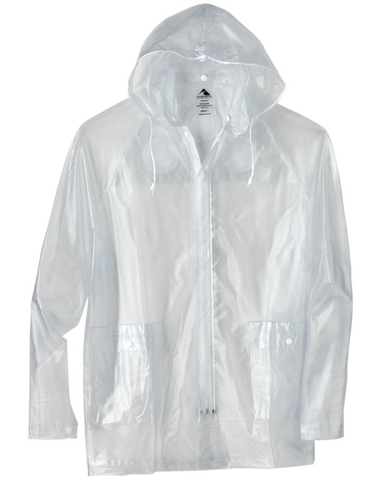 Augusta Sportswear 3160 - Chaqueta de lluvia transparente con capucha para hombre