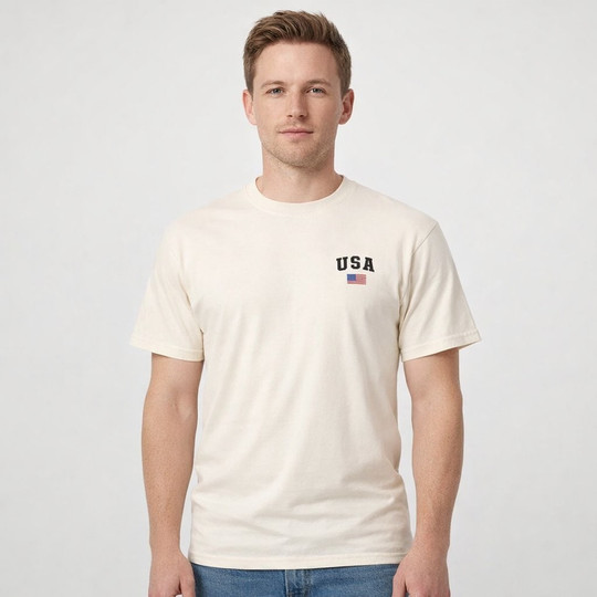 Katoenen T-shirt met USA-design 11380-CLUS