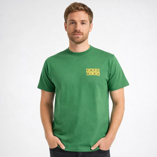 Unisex T-shirt met 'Bleu' Design 11380-N2DBL
