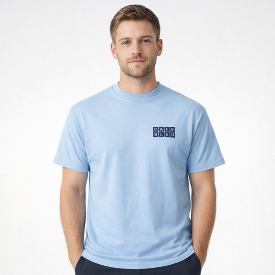 Bleu Graphic Design T-shirt 11380-N2LBL
