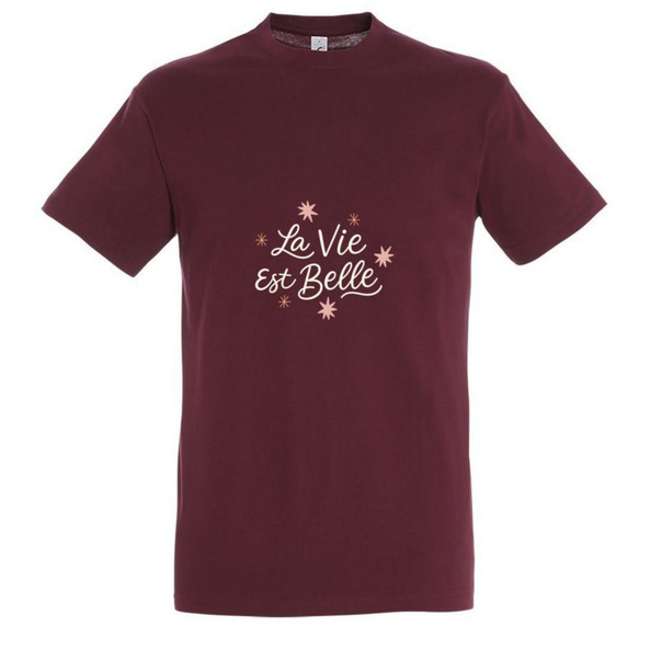 Needen 11380-N1DB-F - T-Shirt La vie est belle Front