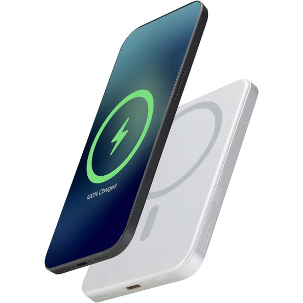 Avis 5000 mAh RCS recycled aluminium magnetic power bank - EgotierPro 124443