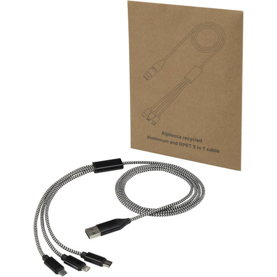 Alphecca 5-i-1-lade kabel i genvundet aluminium og RPET - EgotierPro 124492