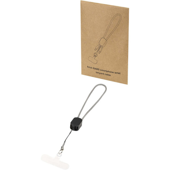 Arich RCS recycled wrist lanyard with built-in 20W Type-C charging cable - EgotierPro 124493