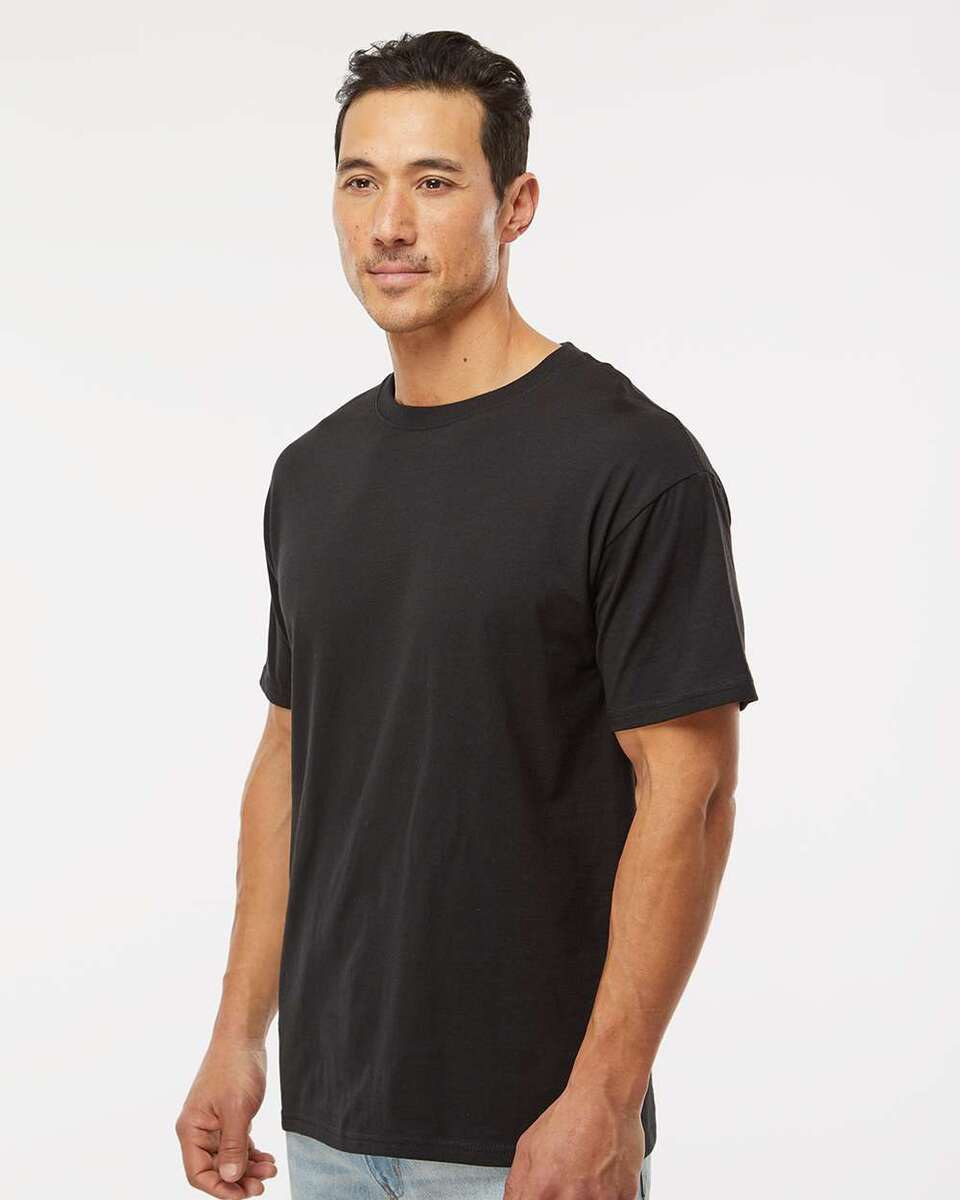 M & O Knits 5500 T-SHIRT FILÉ à LANNEAU