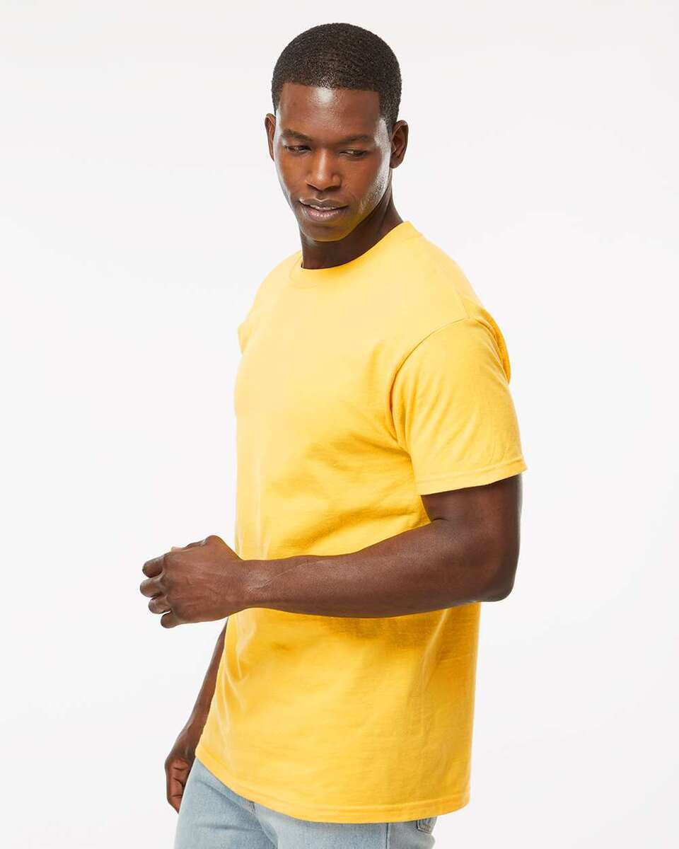 M & O Knits 5500 T-SHIRT FILÉ à LANNEAU