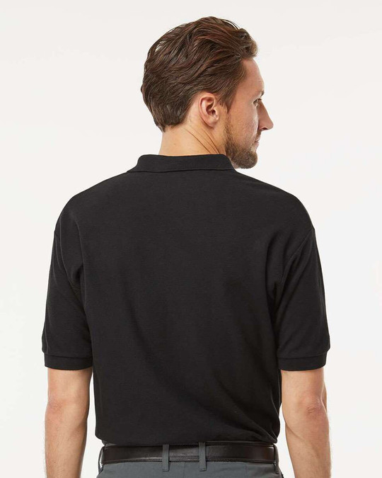 M & O Knits 7002 POLO À M/C PIQUÉ, PEIGNÉ ET FILÉ À L'ANNEAU