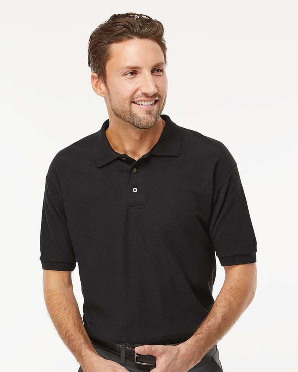 M & O Knits 7002 S/S COMBED RING SPUN PIQUÉ POLO
