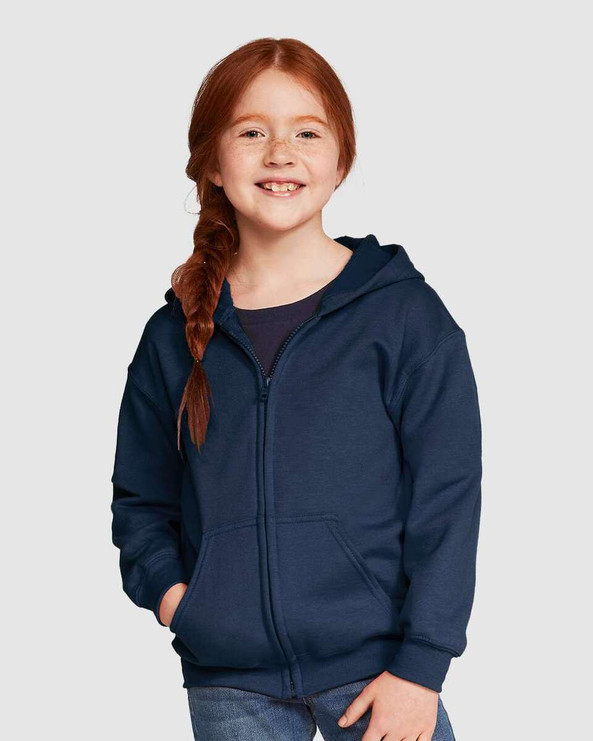 Gildan 18600B - SUDADERA CAPUCHA FULL ZIP 13.5 oz